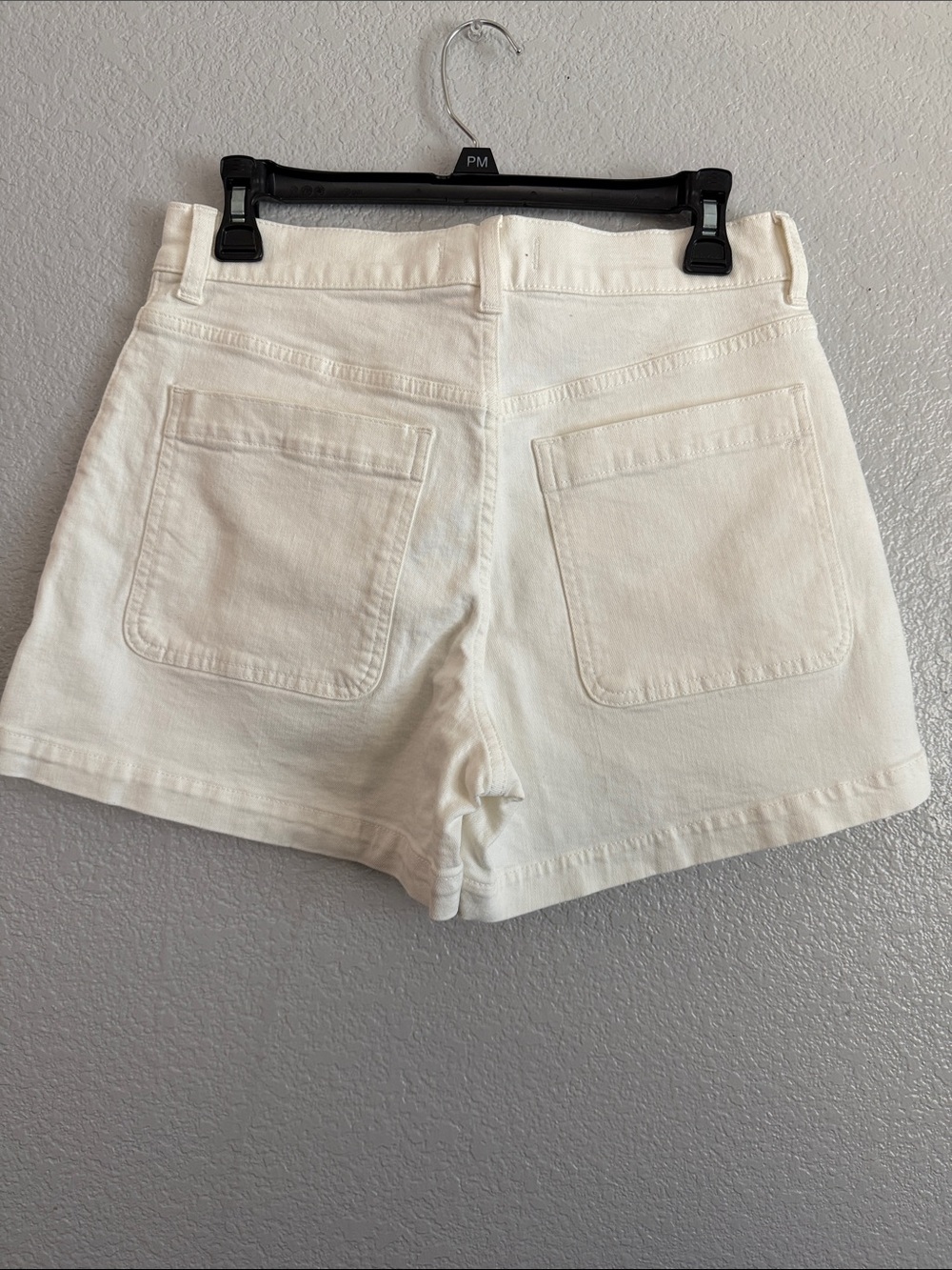 Madewell High-Rise Cream Denim Shorts - Picture 3 of 5